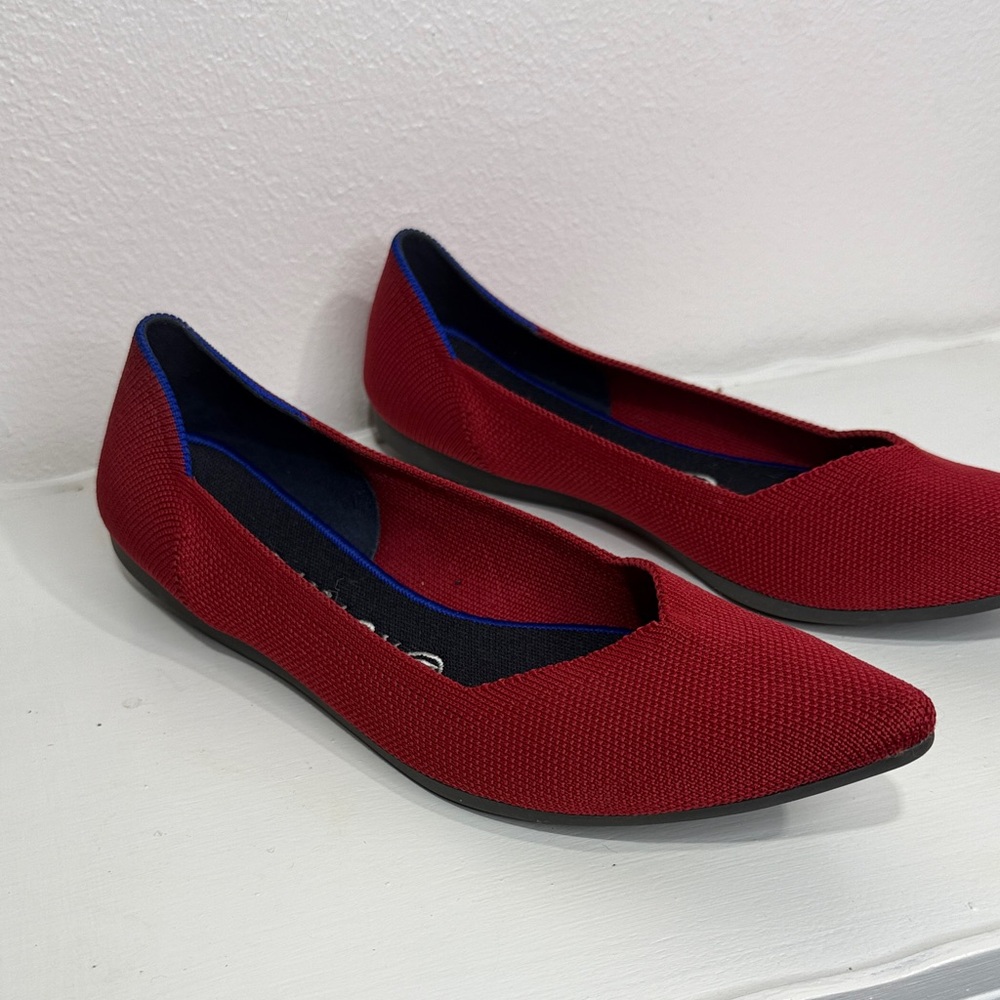 Rothy’s The Point red flats 9